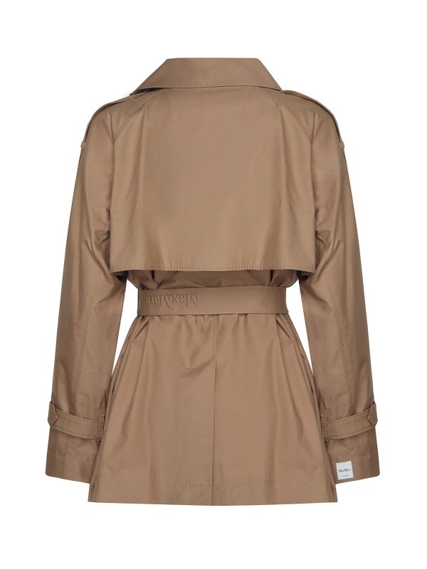 The Best Shops MAX MARA THE CUBE: trench coats - Long Cotton Twill Trench Coat