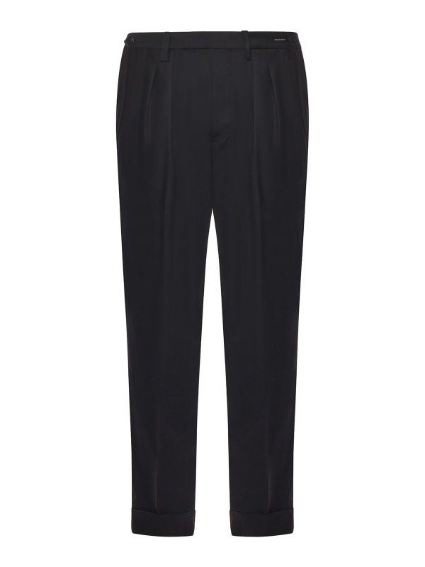 MICHAEL COAL: テーラードトラウザー - テーラードパンツ - 黒