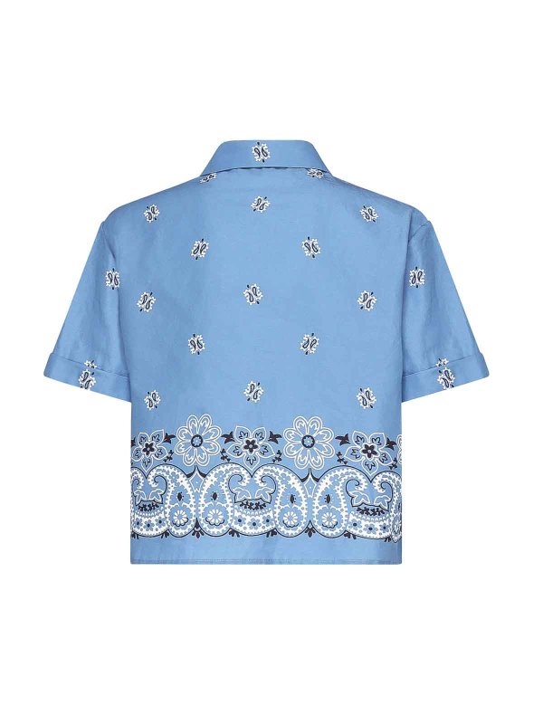 The Best Shops MIU MIU: shirts - Slub Poplin Shirt With Print