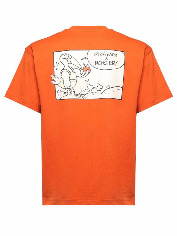 The Best Shops MONCLER: T-shirts - T-Shirt - Orange