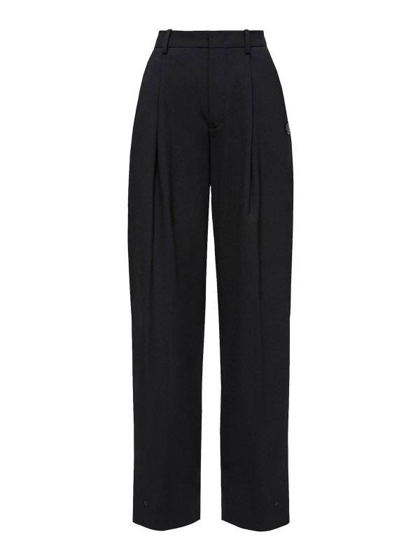 MONCLER: カジュアルトラウザー - カジュアルパンツ - 黒