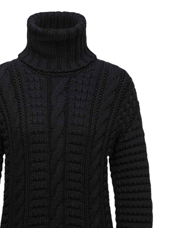 MONCLER: Suéteres con cuello pico online - Suéter Cuello Redondo - Negro