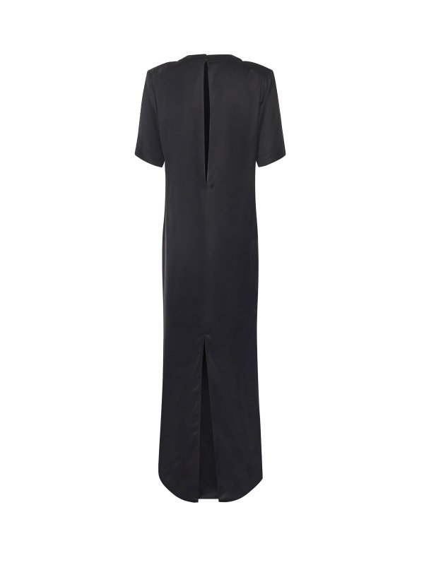 The Best Shops NINEMINUTES: knee length dresses - Half Sleeve Satin Dress