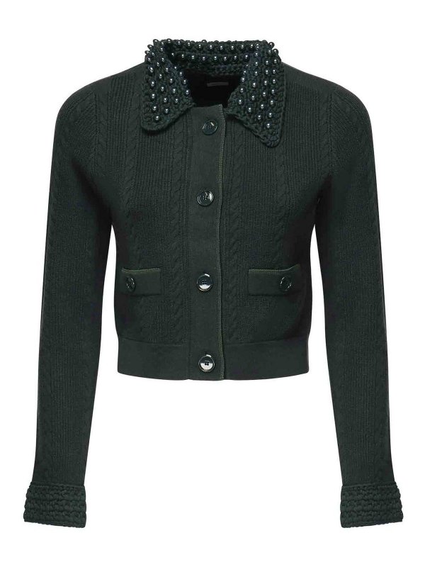 Pinko: casual jackets - Cropped Knit Jacket