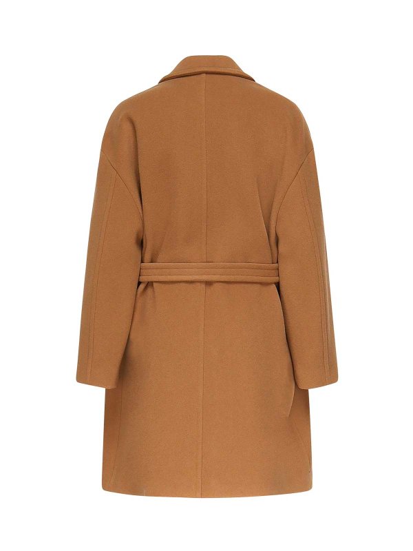 The Best Shops Pinko: knee length coats - Single-Breasted Wool Blend Coat