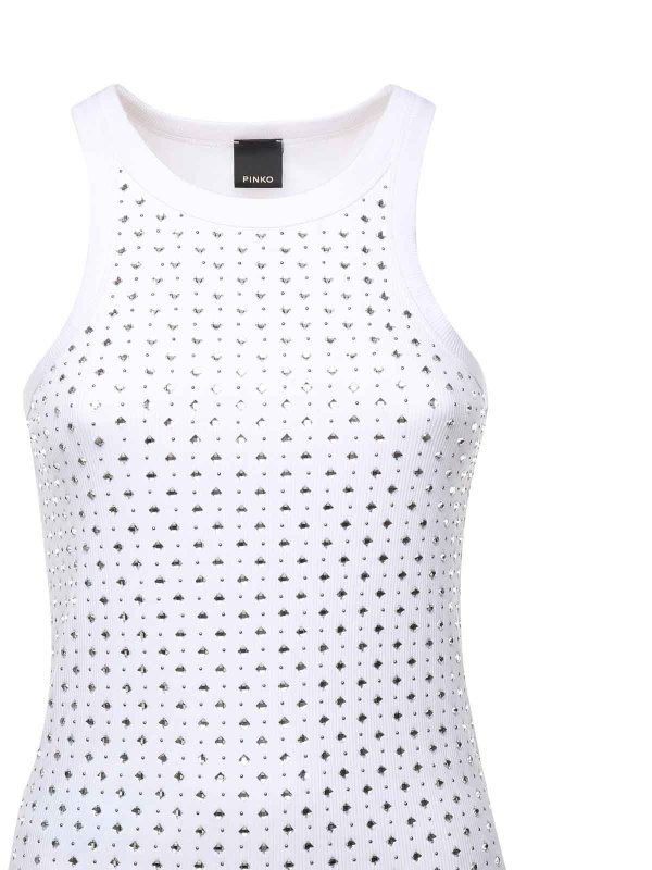 Pinko: Tops & Tank tops online - Tank Top With Rhinestones And Studs