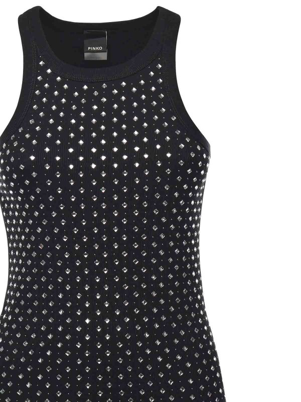 Pinko: Top e canotte online - Canotta Con Strass E Borchie