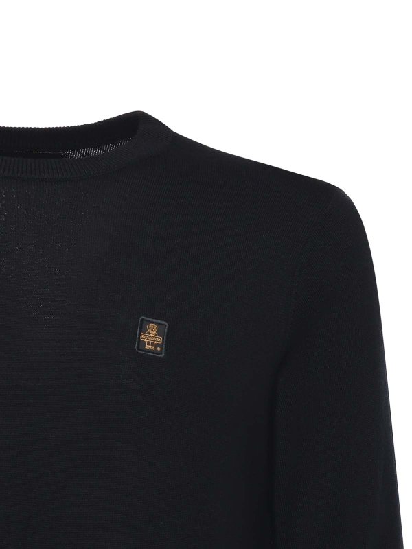 REFRIGIWEAR: Strickpullover mit Rundhalsausschnitt online - Rundhalspullover - Schwarz