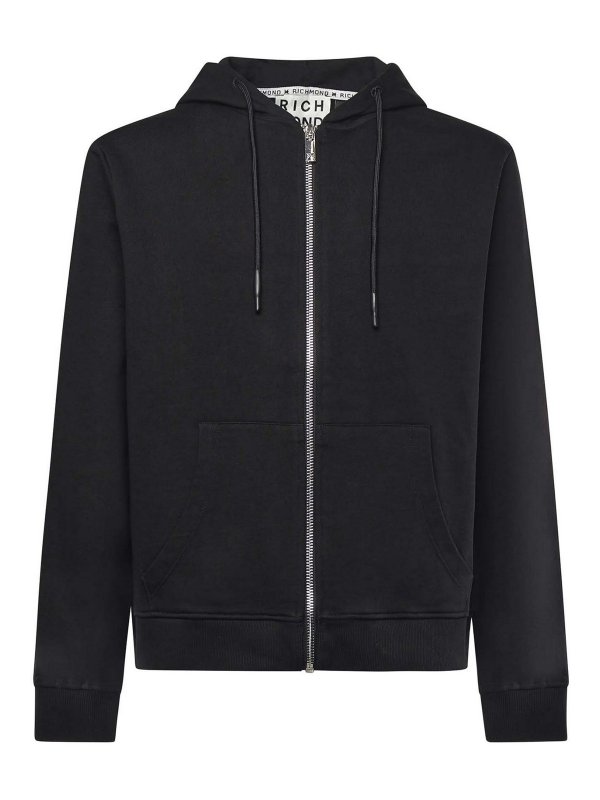 JOHN RICHMOND: Sweatshirts & Sweaters - Zip-Up Sweatshirt With Logo