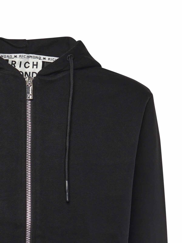 JOHN RICHMOND: Sweatshirts & Sweaters online - Zip-Up Sweatshirt With Logo