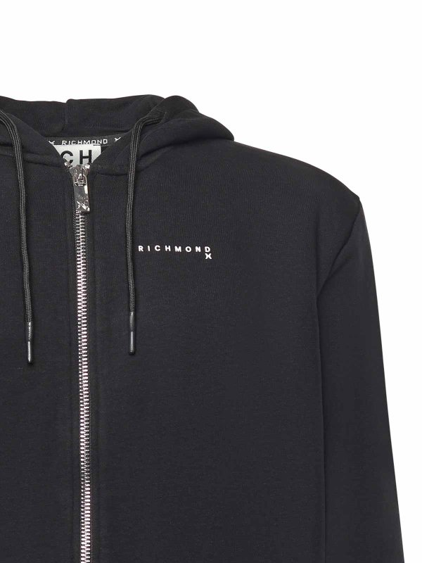 JOHN RICHMOND: Sweatshirts & Sweaters online - Zip-Up Sweatshirt With Logo