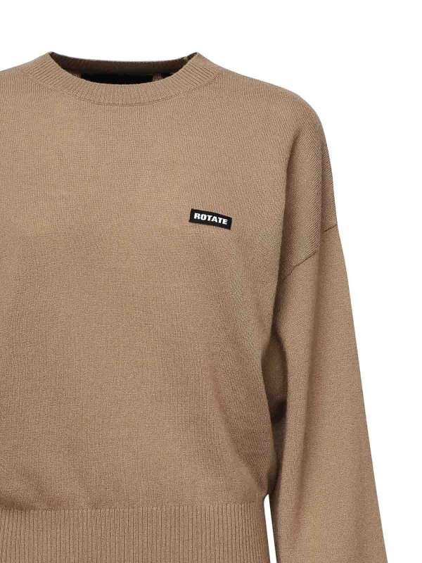 ROTATE Birger Christensen: クルーネック online - クルーネック - ベージュ