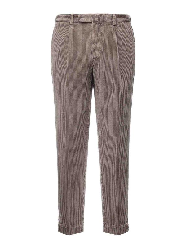 SANTANIELLO: Tailored & Formal trousers - Tailored Velvet Trousers