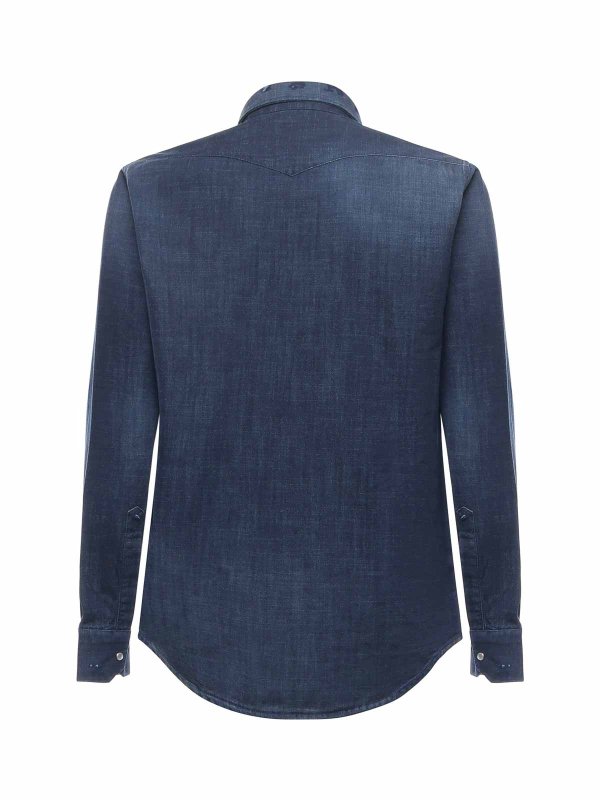 The Best Shops SARTORIO: shirts - Texas Cotton Denim Shirt