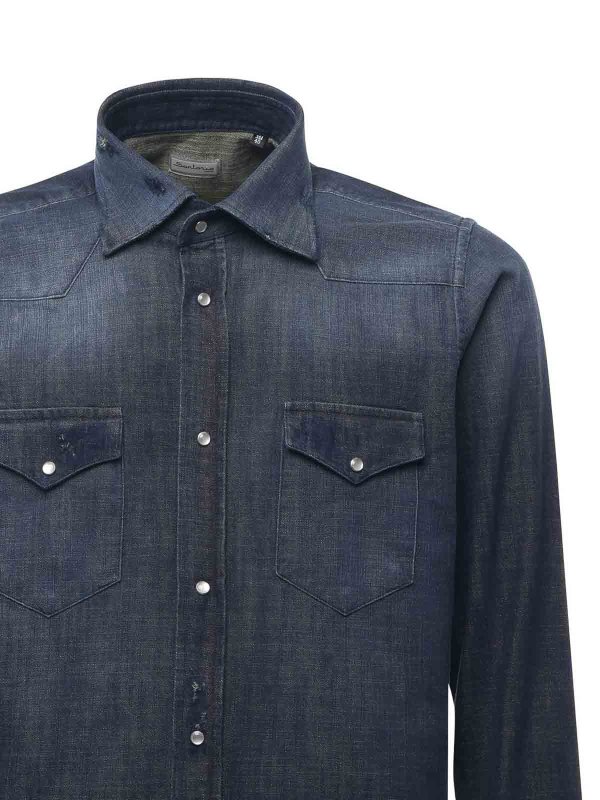 SARTORIO: shirts online - Texas Cotton Denim Shirt
