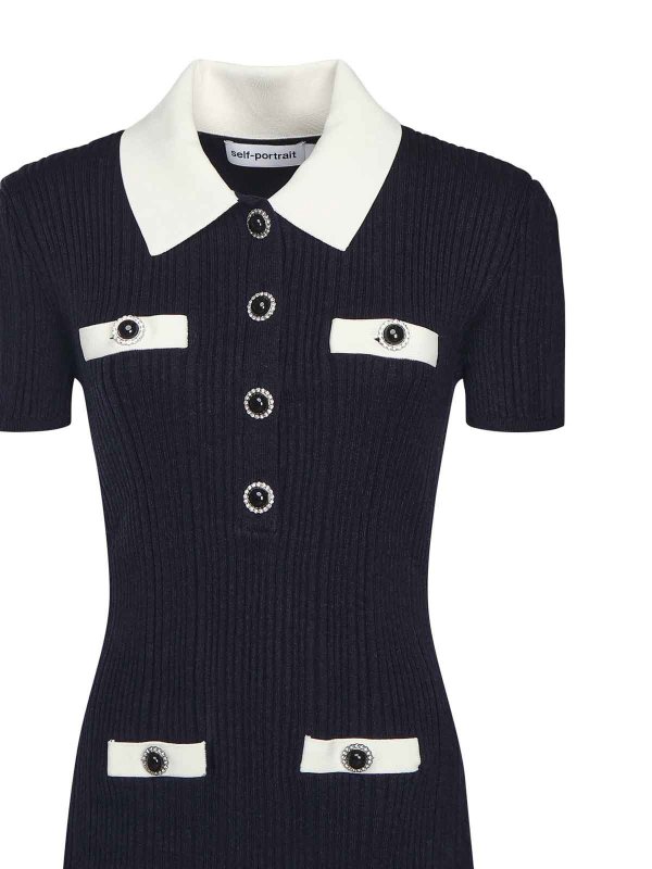 Self Portrait: short dresses online - Ribbed Knit Mini Dress