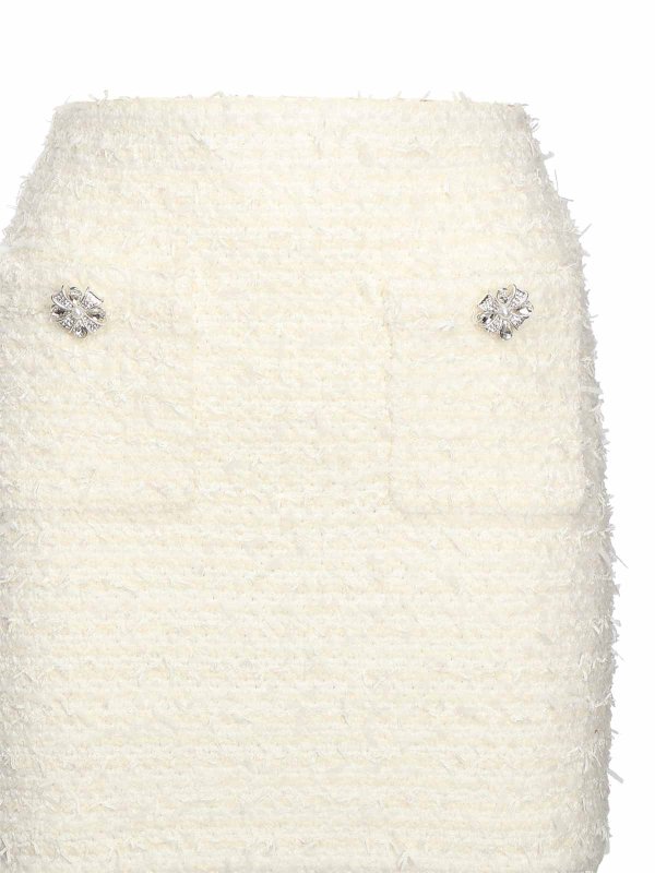 Self Portrait: mini skirts online - Boucl Knit Mini Skirt