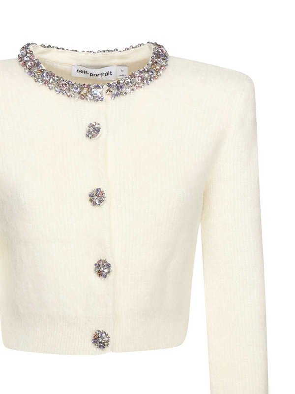 Self Portrait: cardigans online - Rhinestone Cardigan