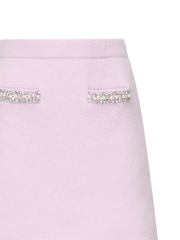Self Portrait: mini skirts online - Mini Skirt With Crystal Trim