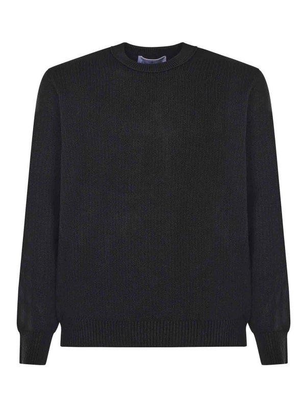 STONE ISLAND: Pull col rond - Pull Col Rond - Noir