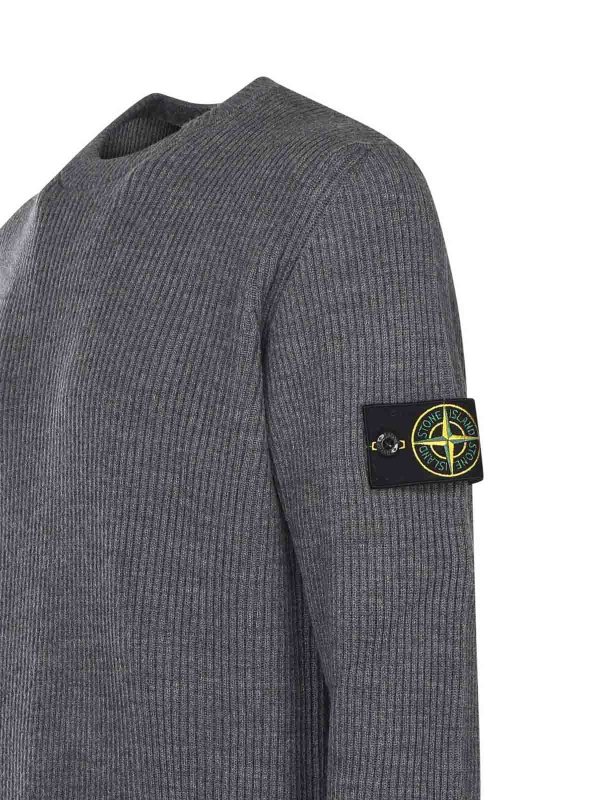 STONE ISLAND: クルーネック online - クルーネック - ダークグレー