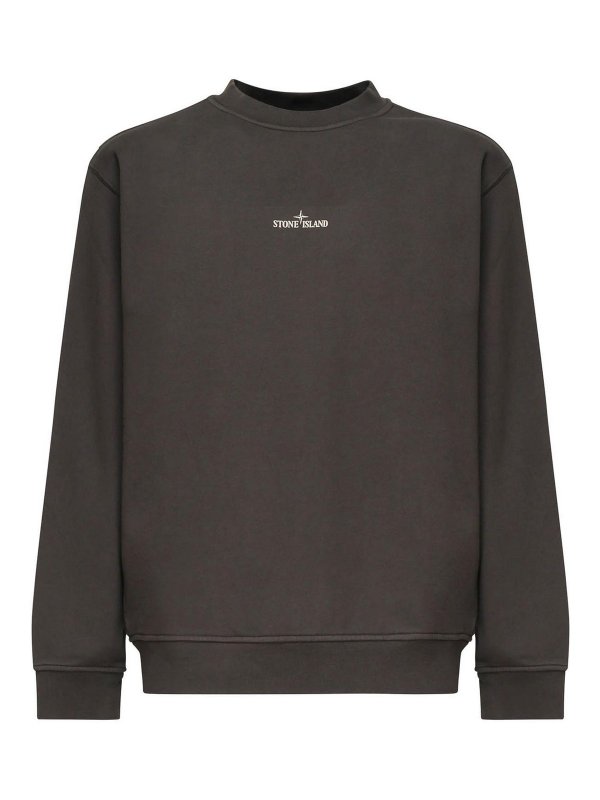 STONE ISLAND: Sudaderas y suéteres - Sudadera - Gris Oscuro