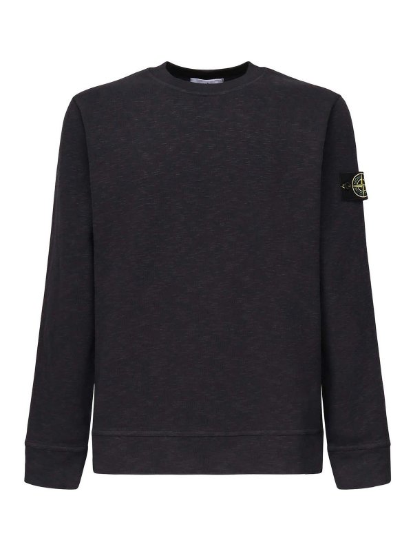 STONE ISLAND: Sweatshirts & Sweaters - Cotton Jersey Logo Sweatshirt