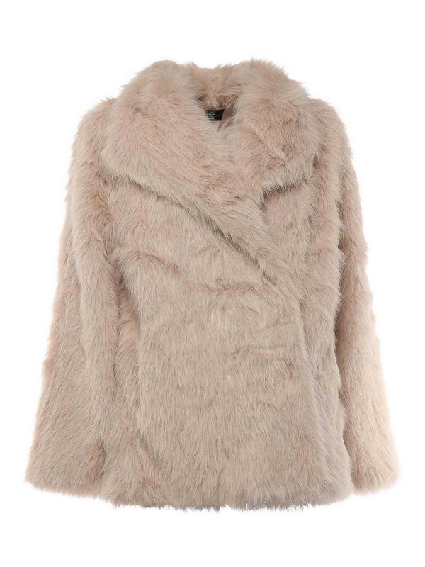 v°73: Abrigos de borreguito y piel  - Abrigo De Piel - Beis