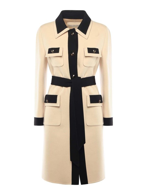 VALENTINO GARAVANI: knee length coats - Wool And Cashmere Coat