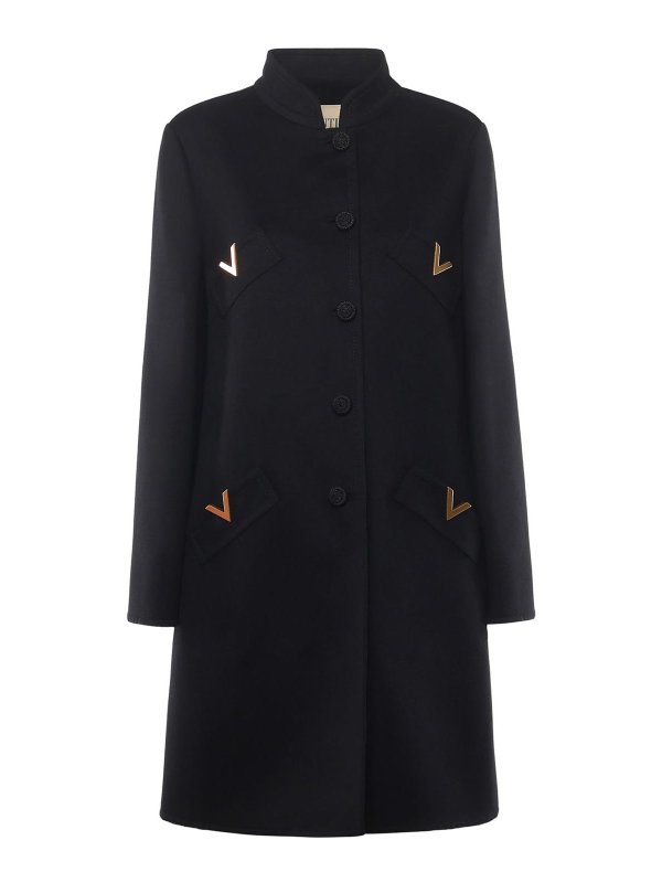 VALENTINO GARAVANI: cappotti al ginocchio - Cappotto in Drap compatto