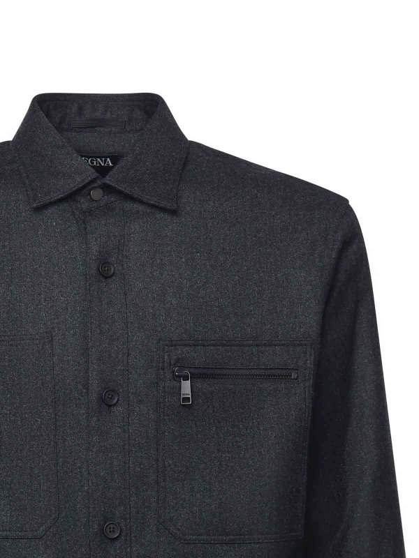 ZEGNA: shirts online - Wool Overshirt