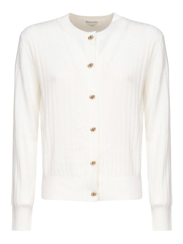 BOTTEGA VENETA: Cárdigans - Cárdigan - Blanco