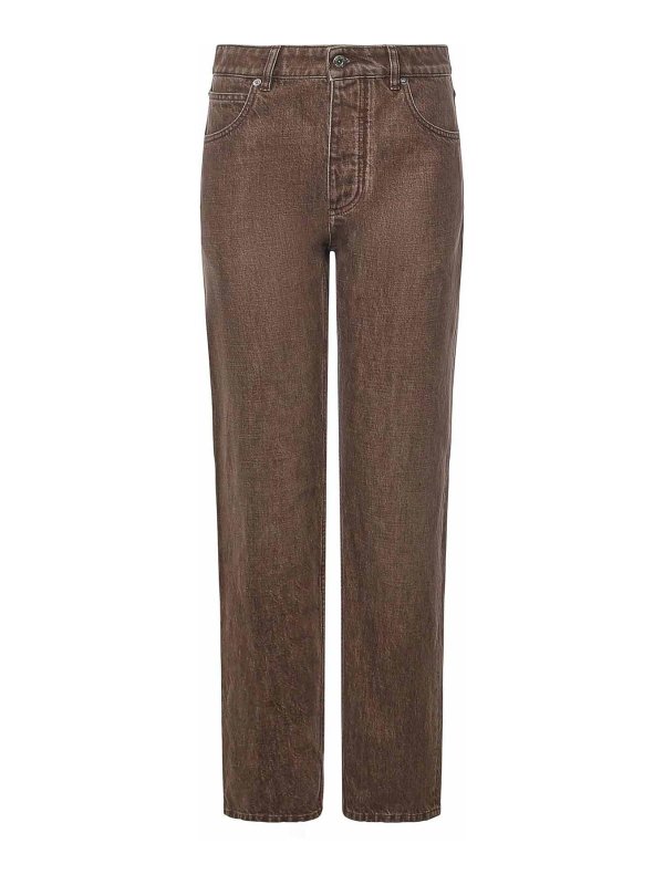 BOTTEGA VENETA: Jeans Rectos - Vaqueros Rectos - Marrón
