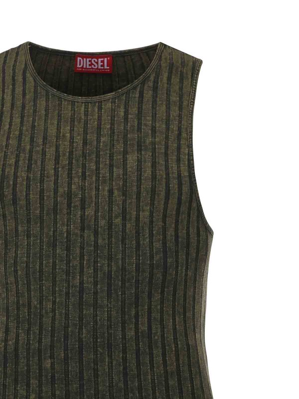 DIESEL: Tops y camisetas sin mangas online - Top - Verde