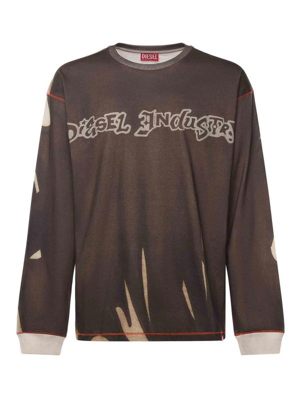 DIESEL: Sweatshirts & Sweaters - Graffiti Print Sweatshirt
