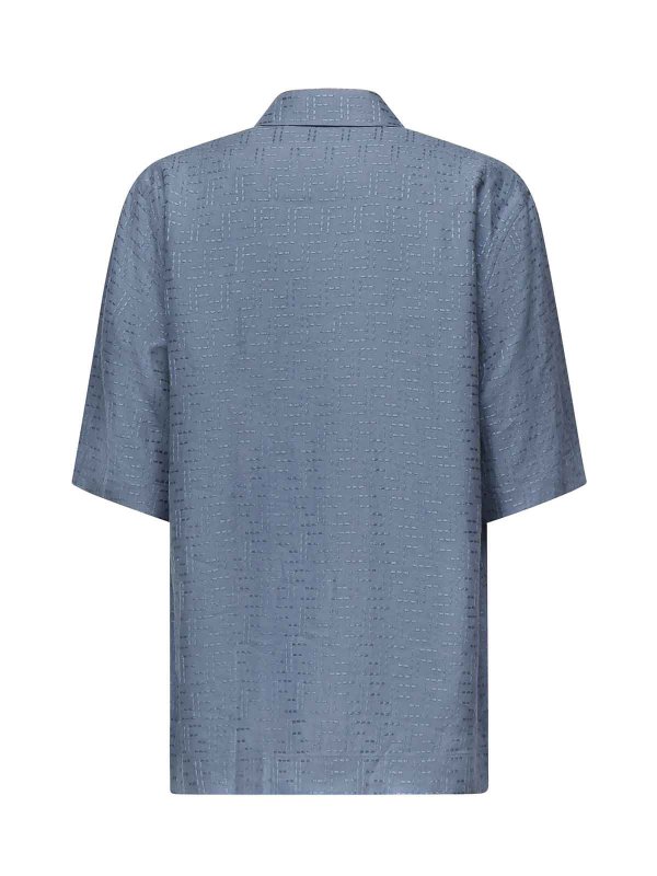The Best Shops FENDI: shirts - Linen Ff Jacquard Shirt