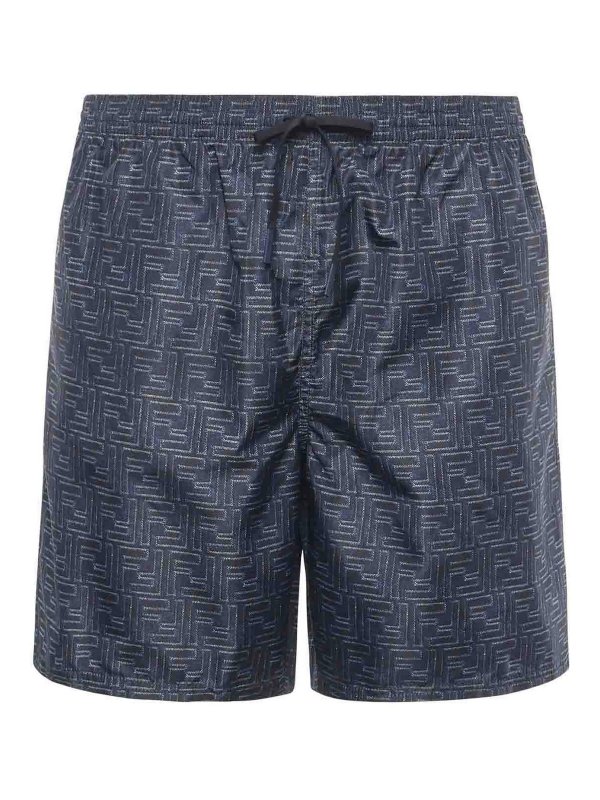 FENDI: Swim shorts & swimming trunks - Ff Jacquard Swim Trunks