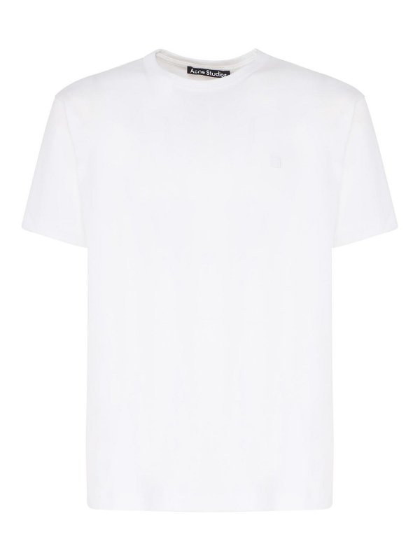 Acne Studios: t-shirts online - T-Shirt Face In Cotton