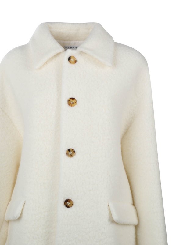 The Best Shops BOTTEGA VENETA: Abrigos semilargos - Abrigo Midi - Blanco