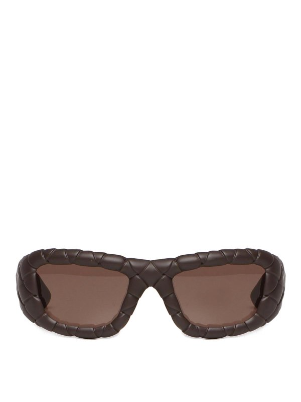 BOTTEGA VENETA: sunglasses - Rectangular Acetate Sunglasses