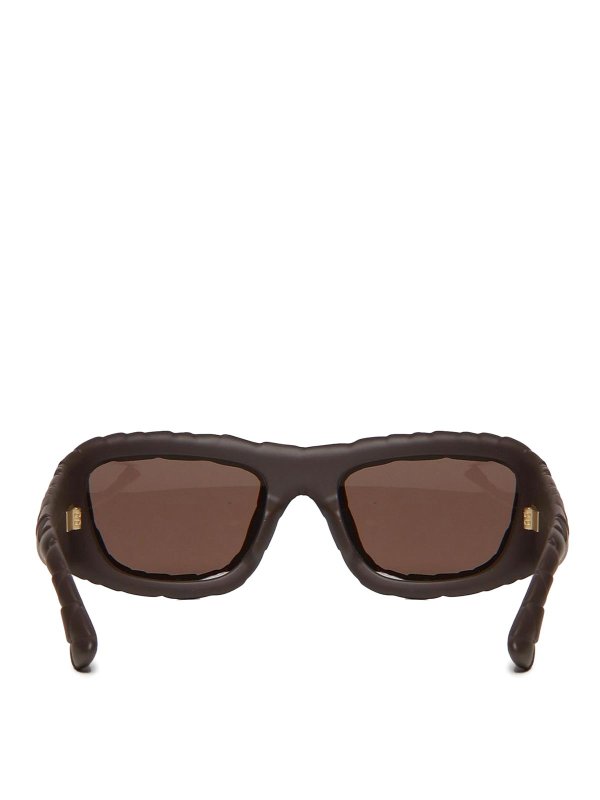 BOTTEGA VENETA: sunglasses online - Rectangular Acetate Sunglasses