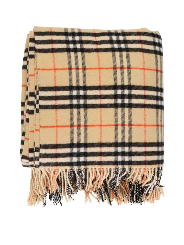 BURBERRY: blankets & throws - Check Blanket