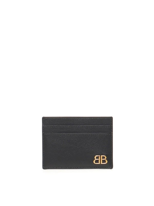 BALENCIAGA: wallets & purses - Monaco Card Holder With Logo