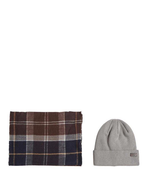 BARBOUR: hats & caps - Swinton Hat And Galingale Scarf Gift Set