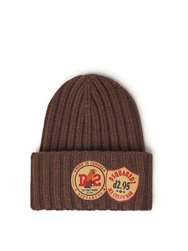 DSQUARED2: beanies - Wool Logo Beanie