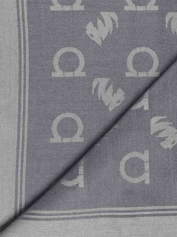 FERRAGAMO: scarves online - Gancini Square Stole