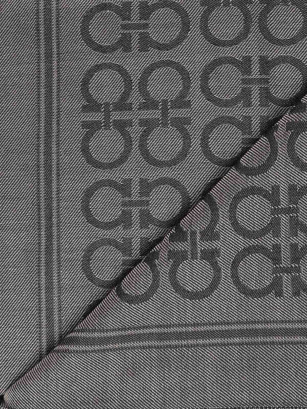 FERRAGAMO: scarves online - Gancini Square Stole