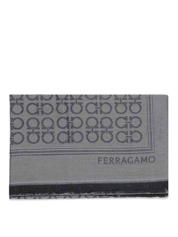FERRAGAMO: scarves - Gancini Square Stole