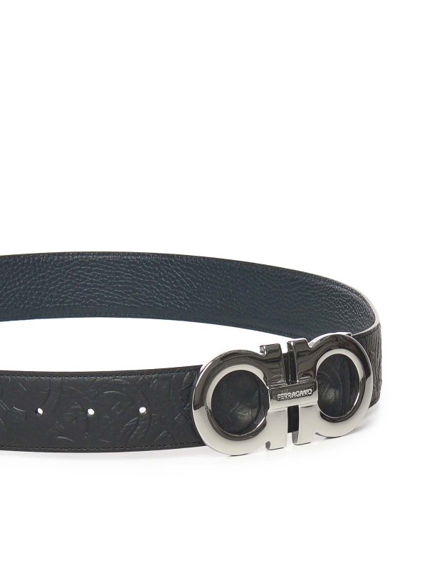 FERRAGAMO: cinture online - Cintura Gancini in pelle