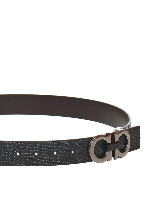 FERRAGAMO: cinture online - Cintura Gancini in pelle